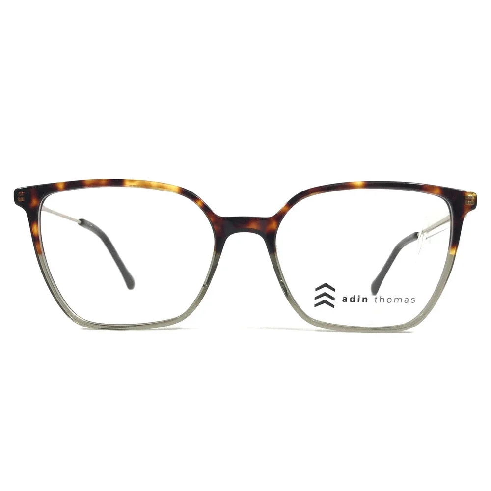 Adin Thomas Eyeglasses Frames AT-590 C1 Tortoise Smoke Gray Cat Eye 53-17-142